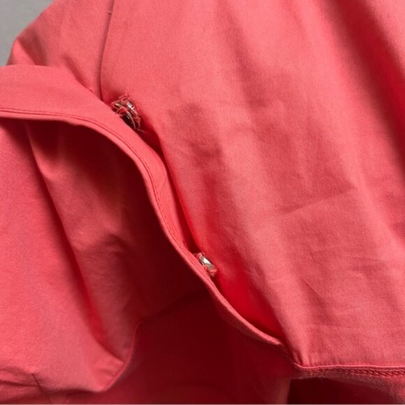 Paule Ka short sleeve coral collar belted blouse Sz S - Picture 4 of 10